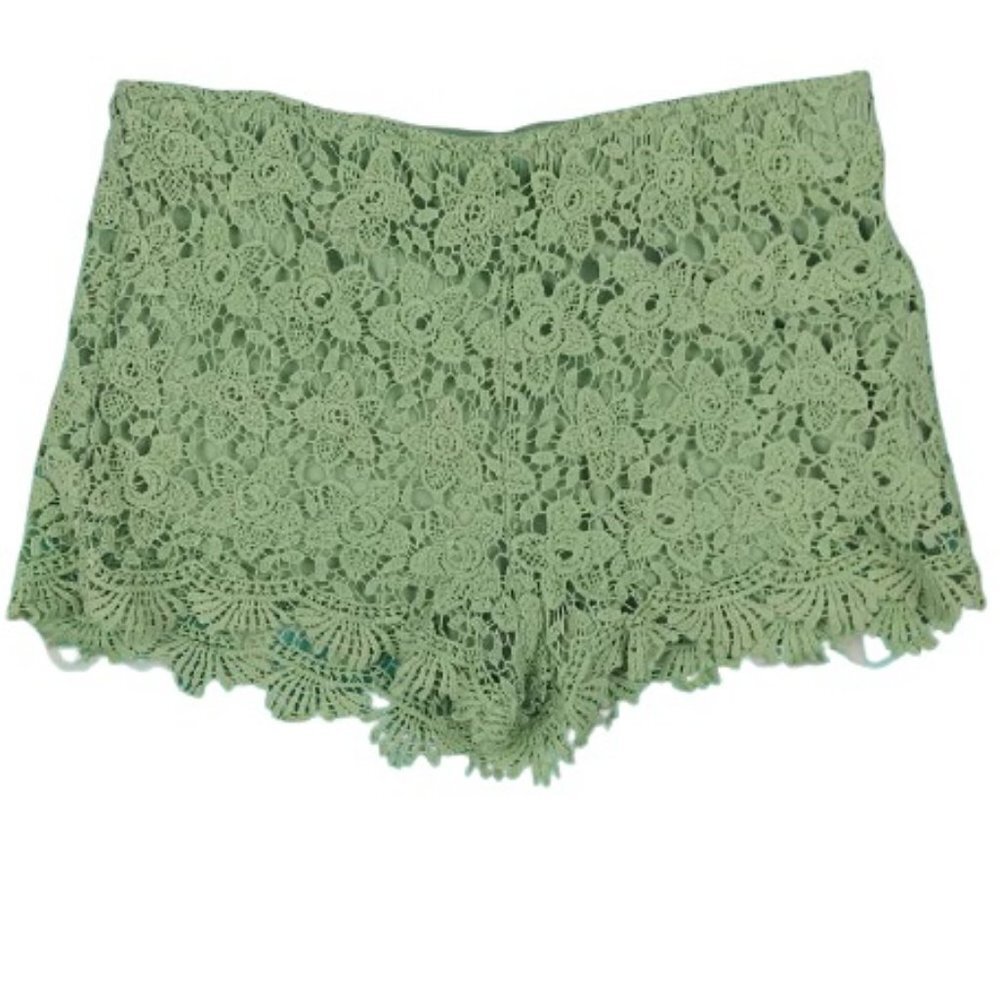 English Rose - Flower Pattern Lace Shorts Size Med